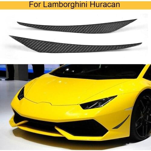 Carbon Fiber Car Styling Front Bumper Vent Scoop Fins Decoration for Lamborghini Huracan LP600 LP610 Coupe 2-Door 2014-2017