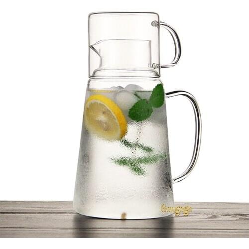 Borosilicate glass cold kettle coffee pot tea cup cold fruit juice bottle kitchen restaurant bar drinking water refrigerator