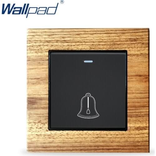 Doorbell Switch Reset Switch Wallpad Luxury Wall Light Switch Wooden Panel Rocker Switches Interrupteur