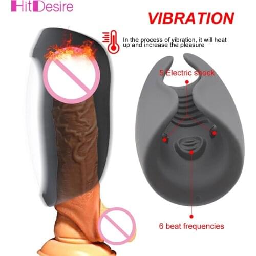 HitDesire Handhold Vibrating Male Massager 10 Modes Penis Vibrator for Glans Masturbator Sexual Stimulation Sex Toys for Men