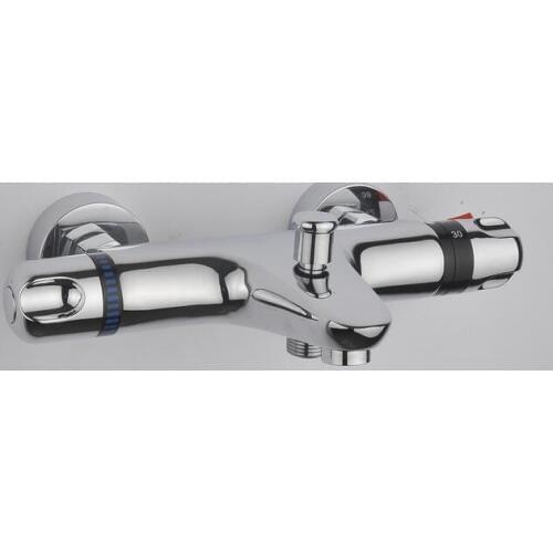 Brass shower faucet thermostatic valve, Dual handle wall mount shower faucets chrome, Bathroom thermostatic shower faucet mixer