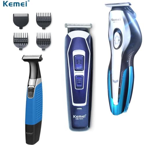 Kemei Electric Hair Clipper Beard Trimmer Rechargeable Hair Clipper Male Hair Cutting Machine Cordless Easy Haircut Styler 40D
