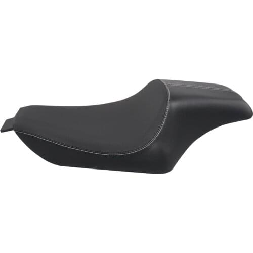 Motorcycle black Leather Two Up Driver Front Rear Passenger Seat For Harley Sportster XL 883 1200 48 72 Custom 2004-2016