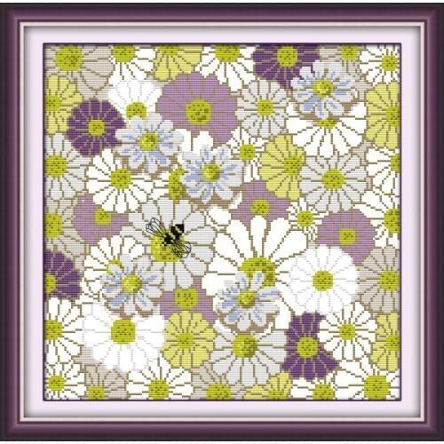 Joy Sunday Cross Stitch Daisy Pattern Scense Nature CrossStitch Kit Embroidery Needlework Home Decor Wall Floral Painting Gift
