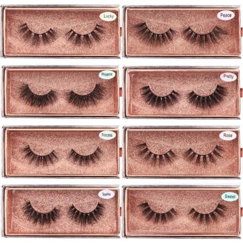 3pcs False Eyelashes Hand Made Black Band 3D Mink Lashes Black Cotton Stalk Natural Long Eye Lash Reuse Daily Eye Extension