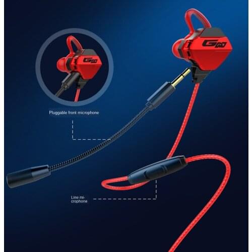 E-sports Headset Eating Chicken Game In-ear Wired with Wheat Suitable for Mobile Phone Computer Universal