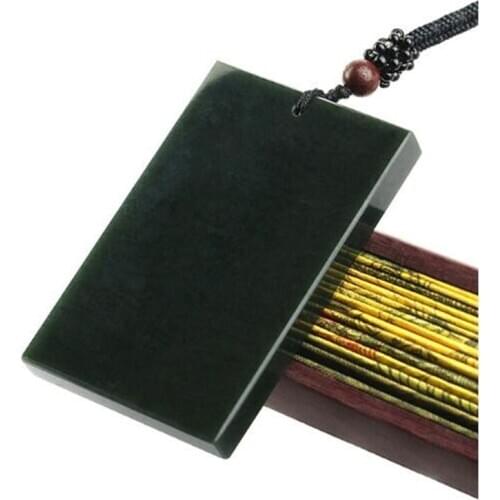 Jade Necklace Pendant Natural Hetian Qingyu Pendant Jewelry Men Fine Jewelry Qingyu Ping'an Nothing Brand Necklace Pendant