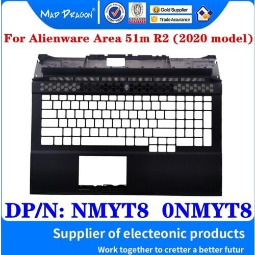 New original US Palmrest Upper Cover Case C shell black For Dell Alienware Area 51m R2 (2020 model) Gaming Laptop NMYT8 0NMYT8