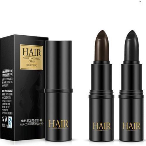 One-Time Hair Dye Cream Black Brown Long-Lasting Fast Mild One-off Hair Color Pen White Hair Hairline Cover DIY Styling Makeup