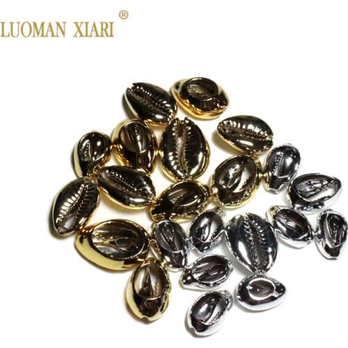 Wholesale 30pcs Plated Golden Silvery Natural Shell for DIY Handmade SeaShells for Jewelry Making Bracelet Necklace Earrings