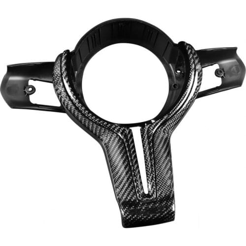Steering Wheel Trim Decorative Wear Resistance Carbon Fiber Inlaid Steering Wheel Replacement for BMW M-sport Series