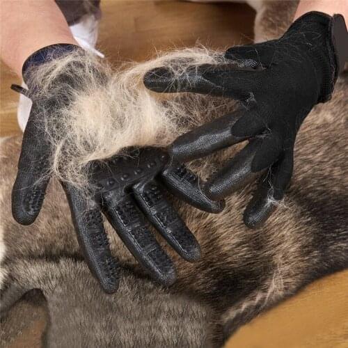 Pet Gloves Cat Dog Grooming Glove Cat Hair Brushes Effective Cleaning Back Massage Animal Bathing Fur Hair Removal Cat Dog Combs