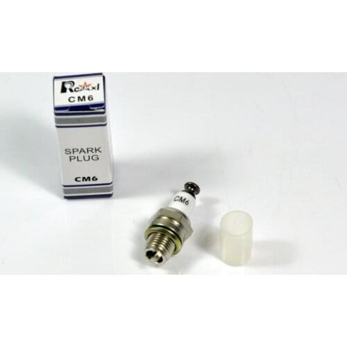 RCEXL CM6 Standard Spark Plug Engine Parts Thread 8mm for Engine of Nitro Airplane Turned Gasoline
