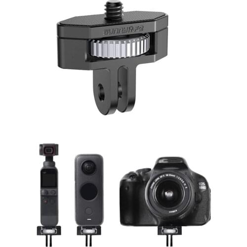 Aluminum Alloy 360 Degree Adjustable Camera Holder Mount Tripod Mount Adapter with 1/4" Screw Adapter for DJI OSMO Pocket2