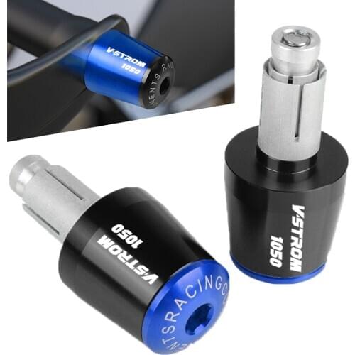 With logo V-STROM1050 For SUZUKI V-Strom 1050 VStrom 1050/XT 2020 2021 Motorcycle Handlebar Grips End Handle Bar Cap End Plug