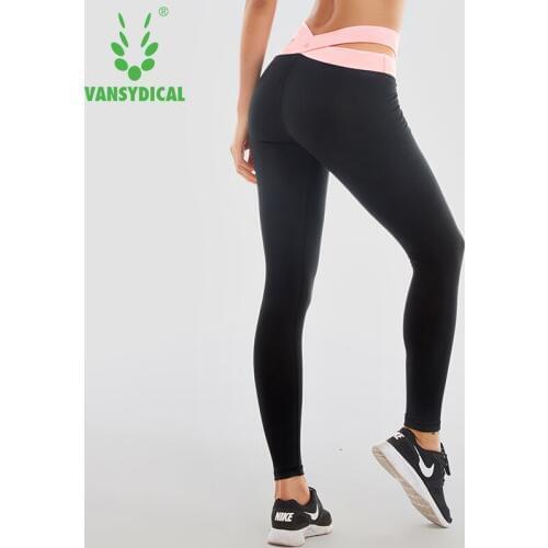 VANSYDICAL Fitness Autumn And Winter Sports Pants Quick-Drying Training Pants Running Tight Elastic Feet Yoga Pants For Women