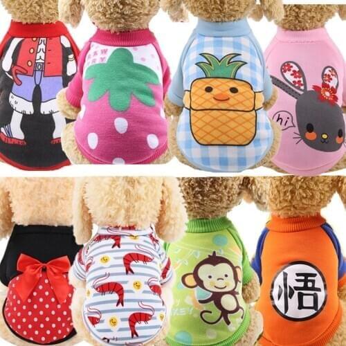 New Cartoon Dog Hoodie Coat Winter Dog Clothes for Small Dogs Cats Puppy Suit Chihuahua Yorkies Sweatshirt Dogs Pets Clothing