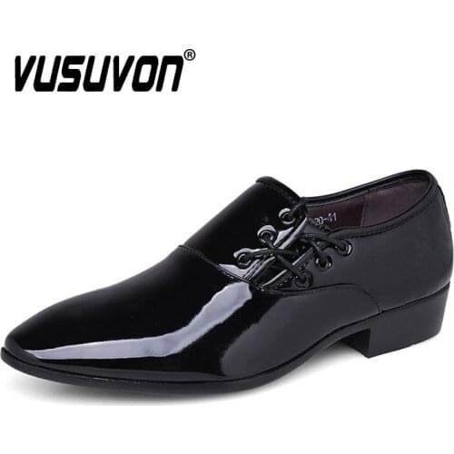 Fashion Lace-Up Men Dress Shoes Casual Oxfords Chelsea Business Dress 2021 New Classic Patent Leather Monk Suits Flats