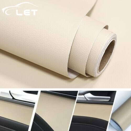 152x30CM Beige leather pattern PVC adhesive vinyl wrap film sticker for auto car body internal decoration vinyl wrap
