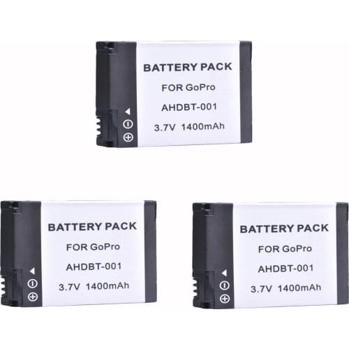 High-Capacity AHDBT-001 AHDBT 001 002 AHDBT-002 Battery for GoPro Go Pro HD Hero 1 2 Hero1 Hero2 Motorsports Surf Outdoor 960