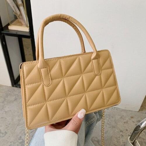 Underarm Bag Women Designer Shoulder Bag Female Handbag Purse Chain Zipper Fashion 2021 PU Leather Diamond Lattice High Capacity