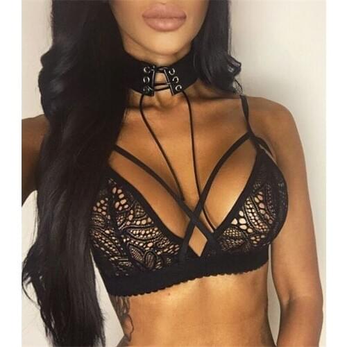 Women Sexy Bras Lace Lingerie Bandag Bralette Push Up Top Free Deep V Underwear Bras Hot Erotic Floral Lace Sexy Sleepwear Bra