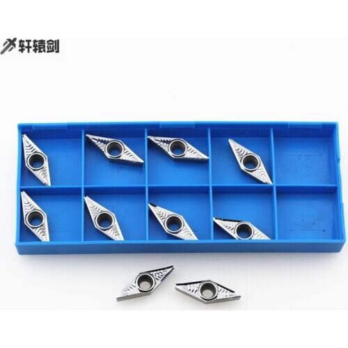 10PCS VCGT110302 VCGT110304 AL Turning Inserts SVJCR/SVVCN Cutting Blade for Aluminium Copper