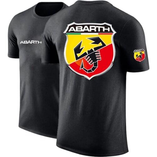 2021 ABARTH Solid Color Customize Comfortable Tshirts Mans Short Sleeve Unisex Cotton Hip Hop Casual Print