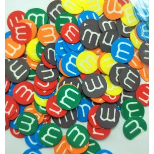 500g Simulation MM bean Chocolate Slice Polymer Clay Sprinkles for Crafts Making DIY Crystal Mud Filling Material Nail Art Decor