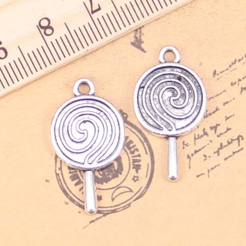 16pcs Charms Lollipop 27*15mm Antique Pendants,Vintage Tibetan Silver Jewelry,DIY for bracelet necklace