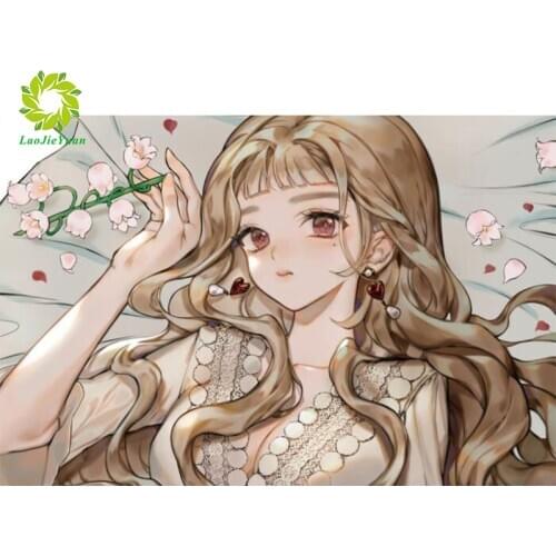 Diy 5d diamond painting cartoon bellflower princess round diamond mosaic home decoration embroidery pattern embroidery handmade