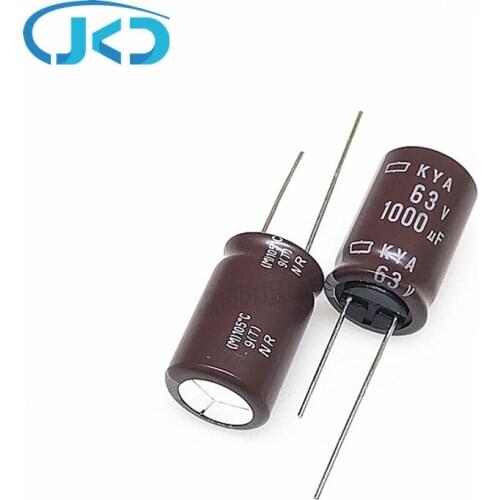 10pcs/lot 63v 1000uf NCC KYA Series 16*25mm high-frequency low-impedance aluminum electrolytic capacitor 1000uf 63v NIPPON