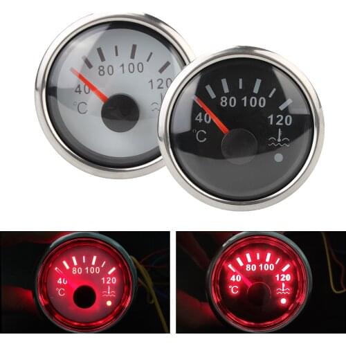 Car Water Temp Gauge 40-120℃ Temperature Meter Thermometer Sensor Universal Automotive Accessories For Truck Boat Trailer Diesel