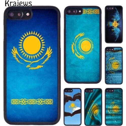 Krajews Kazakhstan Flag Phone Case Cover For iPhone 5 SE 6s 7 8 plus X XS XR 11 12 pro max Samsung Galaxy S8 S9 S10 Plus