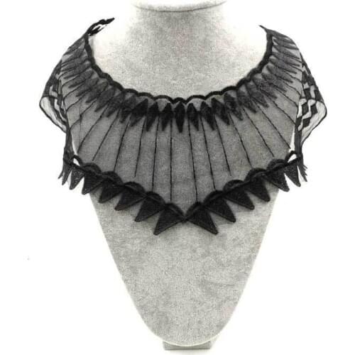 Venice Black Mesh Embroidery Simulation Adhesive Shoelace Seed Sandwich Wedding Dress Decoration Shoelace Application Patch