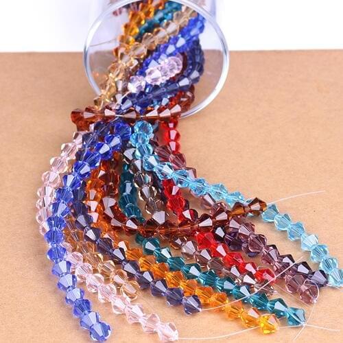 ZHUBI Bicone Crystal Bead 6MM 40PCS AAA Chinese Crystal Bicone Beads perlas bisuteria Faceted Loose beads For Jewelry Making DIY