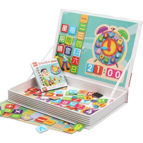 Toy Magnetic Maze Kids Childrens Game Early Educational Brain Puzzle Teaser Cartoon Animal Wooden Toys Jigsaw Board M30