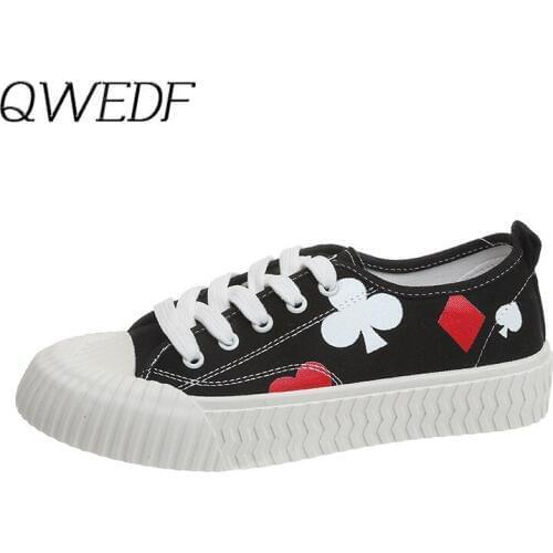 QWEDF Shoes Women White Sneakers Female Canvas Shoes Women Fashion Vulcanize Shoes Summer Casual Zapatillas Mujer Hot Z2-05