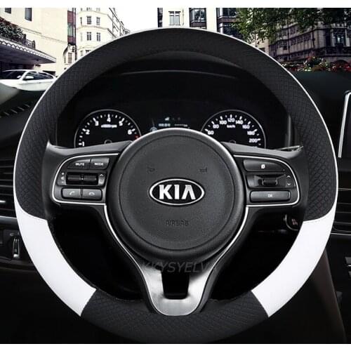 Leather Sport Car Steering Wheel Cover for Kia Sorento I II III Sorento PRIME 2002-2020 Auto Accessories