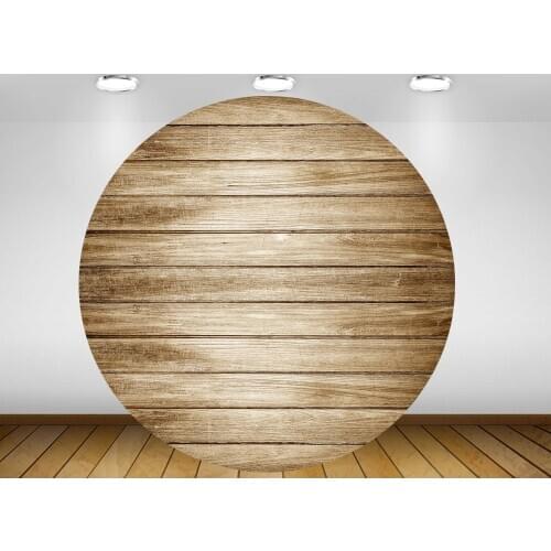 Round circle background wood wall backdrop baby shower birthday Party table Cover decoration wooden floor YY-355