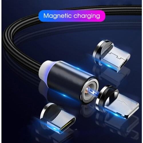 Tutew Magnetic Charger USB Cable For iPhone Samsung Android Mobile Phone Magnet Micro USB Type C Cable USB-C Fast Charging Cord