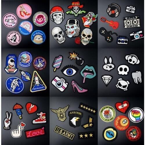 Cartoon DIY Cloth Badges Mend Decorate Iron On Patch Clothes Apparel Sewing Decoration Applique Sew On Patches Scenery