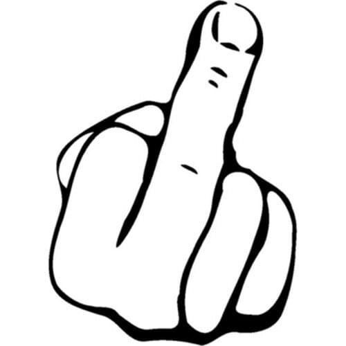 Cartoon Middle Finger Gesture Car-Sticker Automobiles Motorcycles Window Bumper Laptop Decal PVC Decorative Goods Apply To Car