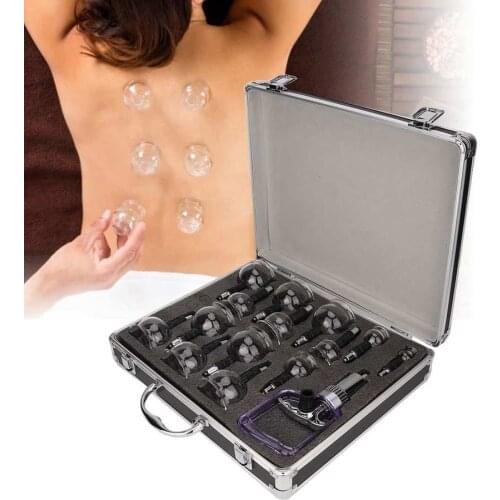 14pcs Suction Cups Jar Vacuum Cupping Set Massager Therapy Pain Relief Cans Aspirating Cupping Chinese Medical Massage Kit