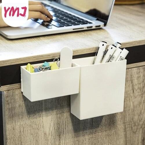 1PCS Wall Hanging Side Wall Rack Storage Box Nordic Style White Bathroom Shelf Free Punching Toilet Dressing Table Storage Rack