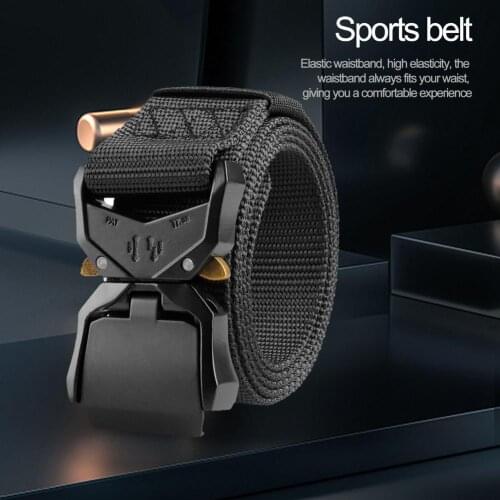 Nylon Police Army Tactical Belt Men Belt Quick Release Outdoor Belt Heavy Duty Military Buckle Belt For Waist Hunting Hiking