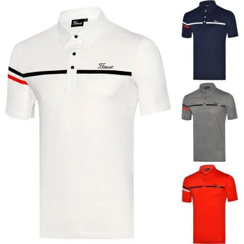 New Multicolor Golf Clothing Wear Mens Breathable Quick-drying Short-sleeved Outdoor T-shirt Golf Polo Shirts