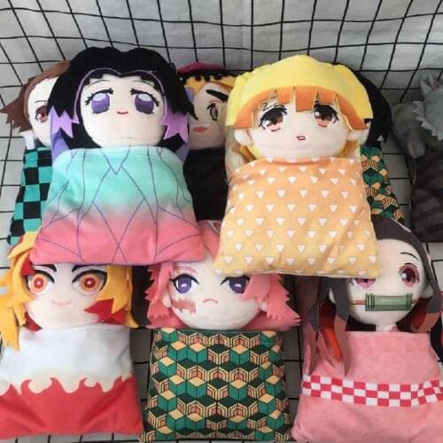 New9 Different Styls Demon Slayer Funny Cute Sleep Series Kamado Tanjirou Nezuko Plush Stuffed Toy Lovely Girls Toy For Children