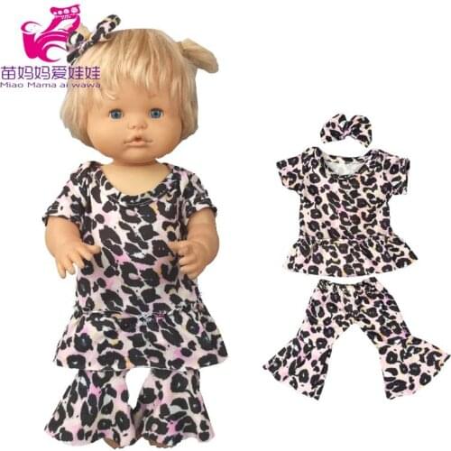 For Nenuco Doll Clothes Leopard Set Ropa y Su Hermanita 40cm Baby Dolls Clothes Wears