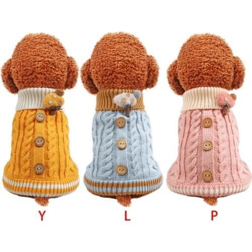 Winter Small Dog Clothes Puppy Sweater For Chihuahua French Bulldog Knitting Crochet Cloth Christmas Dog Sweaters